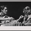 Paul Roebling and Hermione Baddeley in the stage production The Milk Train Doesn't Stop Here Anymore