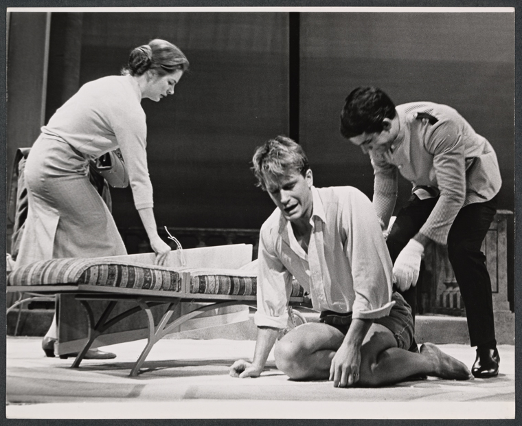 Ann Williams, Paul Roebling and Clyde Ventura in the stage production ...