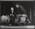 Maureen Hurley and Denholm Elliott in the stage prodution Monique