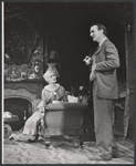 Maureen Hurley and Denholm Elliott in the stage prodution Monique