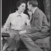 Patricia Jessel and Denholm Elliott in the stage prodution Monique