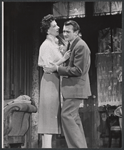 Patricia Jessel and Denholm Elliott in the stage prodution Monique