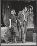 Deirdre Owen and Denholm Elliott in the stage prodution Monique