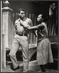 James Earl Jones and Vinnette Carroll in the stage production Moon a Rainbow Shawl