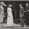Peggy Pope, Anne Meacham, Wally Cox and Michael Hordern in the stage production Moonbirds