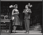 Phyllis Newman and Wally Cox in the stage production Moonbirds