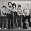 Charlie J. Rodriguez [left], John Bennett Perry [second from left], Rick Podell [second from right] and unidentified others in the stage production Mother Earth