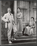 Forrest Tucker, Joan Weldon and Lucie Lancaster in the touring stage production The Music Man