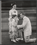 Joan Weldon, Lynn Potter and Forrest Tucker in the touring stage production The Music Man