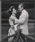 Joan Weldon and Forrest Tucker in the touring stage production The Music Man