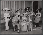 Sally Ann Howes and ensemble in the stage production My Fair Lady