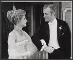 Pamela Charles and Edward Mulhare in the stage production My Fair Lady