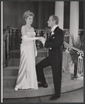 Pamela Charles and Edward Mulhare in the stage production My Fair Lady