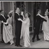 Brian Aherne, Anne Rogers [center] and unidentified others in the 1957 tour of the stage production My Fair Lady