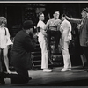 Dennis O'Keefe and ensemble in the stage production Never Live Over a Pretzel Factory