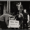 Martin Sheen, Lawrence Pressman, Marc Marno and Alan North in the stage production Never Live Over a Pretzel Factory