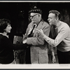 Nancy Franklin, Paul Huber and Dennis O'Keefe in the stage production Never Live Over a Pretzel Factory