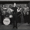 Marc Marno and Panama Francis Quartet in the stage production Never Live Over a Pretzel Factory