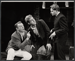 Dennis O'Keefe, Lawrence Pressman and unidentified in the stage production Never Live Over a Pretzel Factory