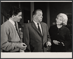 Lyle Talbot, Penny Singleton [right] and unidentified others in the stage production Never Too Late
