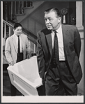 Lyle Talbot [right] and unidentified in the stage production Never Too Late