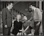 Lyle Talbot, Penny Singleton and unidentified others in the stage production Never Too Late