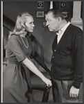 Lyle Talbot [right] and unidentified in the stage production Never Too Late