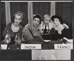 Virginia Martin, Amru Sani, Jane Connell and Maggie Smith in the stage production New Faces of 1956