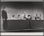 Virginia Martin, Amru Sani, Jane Connell, Maggie Smith, Bill McCutcheon and Johnny Haymer in the stage production New Faces of 1956