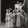 Bruce Yarnell, Dani Seitz, and company in the stage production The Happiest Girl in the World
