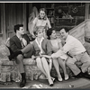Ken Kercheval, Barbara Barrie, Bonnie Bedelia, Gerald S. O'Loughlin, and Rochelle Oliver (behind sofa) in the stage production Happily Never After