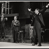 Neville Brand [left], Philip Bosco [right] and unidentified others in the stage production Night Life