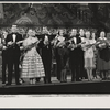 Jerry Antes [fourth from left], Sandra Deel, Dennis Day, June Allyson and Judy Canova during curtain call for the touring stage production of the 1971 Broadway revival of No, No, Nanette
