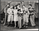 June Allyson [third from left] and unidentified others in the touring stage production of the 1971 Broadway revival of No, No, Nanette