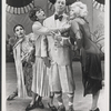 Don Ameche, Jeannine Moore [second from left] and unidentified others in the touring stage production of the 1971 Broadway revival of No, No, Nanette