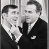 Norman Wisdom and Rex Garner in the stage production Not Now, Darling