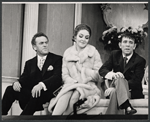Rex Garner, Roni Dengel and Norman Wisdom in the stage production Not Now, Darling