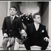 Norman Wisdom and Rex Garner in the stage production Not Now, Darling