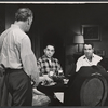 Art Carney, Nathaniel Frey and Walter Matthau in the stage production The Odd Couple