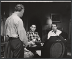 Art Carney, Nathaniel Frey and Walter Matthau in the stage production The Odd Couple