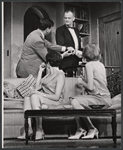 Walter Matthau, Art Carney, Carole Shelley and Monica Evans in the stage production The Odd Couple
