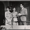 Carole Shelley, Monica Evans and Walter Matthau in the stage production The Odd Couple