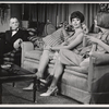Art Carney, Monica Evans, and Carole Shelley in the stage production The Odd Couple.