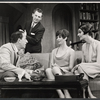 Jack Klugman, Eddie Bracken, Carole Shelley and Monica Evans in the stage production The Odd Couple