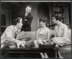 Jack Klugman, Eddie Bracken, Carole Shelley and Monica Evans in the stage production The Odd Couple