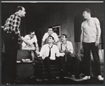 Peter Boyle, Harry Eno, William Pierson, Richard Benjamin, Rik Colitti and Dan Dailey in the touring stage production The Odd Couple