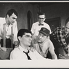 Rik Colitti, Richard Benjamin, Dan Dailey, Harry Eno and Peter Boyle in the touring stage production The Odd Couple