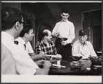Harry Eno, William Pierson, Peter Boyle, Richard Benjamin and Dan Dailey in the touring stage production The Odd Couple