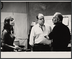 Elaine May, Jack Weston and Jerome Robbins in rehearsal for the stage production The Office