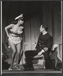 Abbe Lane and Tony Randall in the stage production Oh Captain!